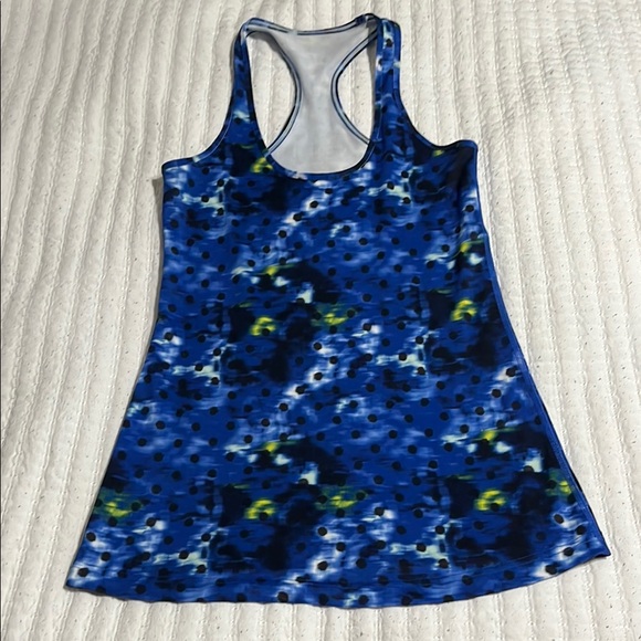 Lululemon Blue Patterned Racerback Tank Top - Picture 1 of 3